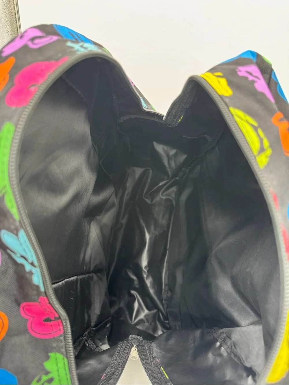 Disney Black Backpack with Multicolor Mickey Silhouettes